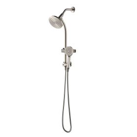 Deluxe Shower Combo with Magnetic Slide Bar Kit in Satin Nickel